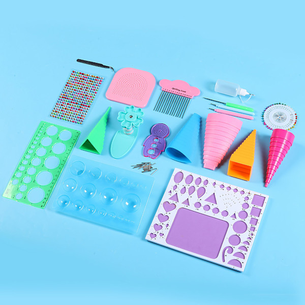 Käsityön paperikortti askartelu Quilling työkalusarja Pinsetit helmet neula DIY Scrapbooking lisävaruste