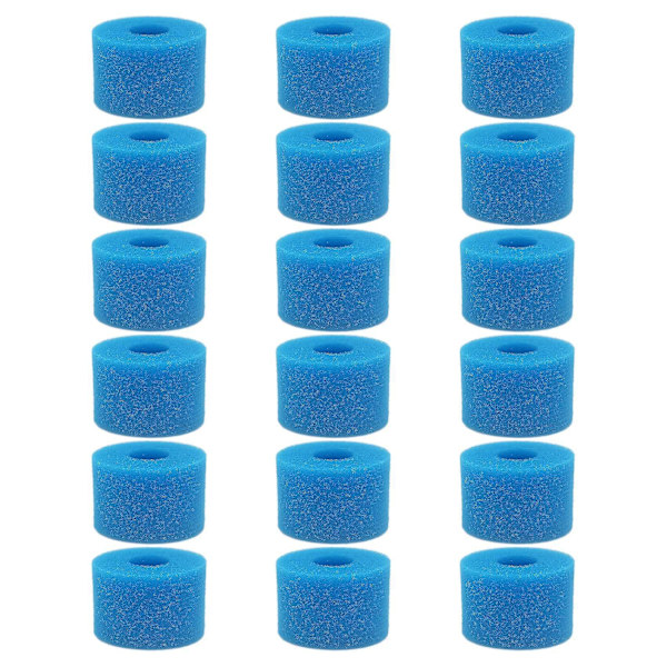 18 stk. kompatible Pure Spa Genanvendelige Vaskbare Skum Boblebad Filter S1 Type-B