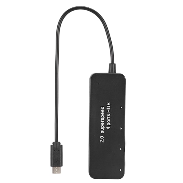 TYPE-C Superspeed 4-porttinen 2.0 HUB-liitäntä, ulkoinen virtalähde, muovinen USB-moniliitäntäsovitin