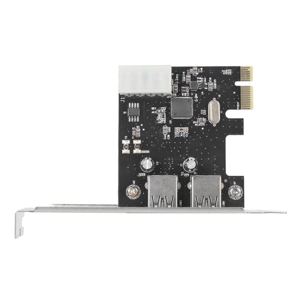 PCIe til USB3.0 udvidelseskort 5 Gbps 2 porte 4-benet strømstik Plug and Play PCIe-controllerkort til Win Desktop PC