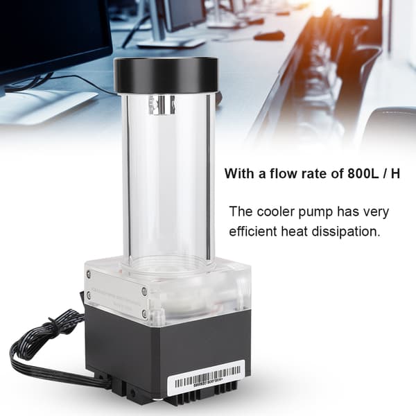 PUB FS6PD-17 Aluminium Anode PMMA POM Computer Vandkølet Integreret Vandpumpe (Sort)