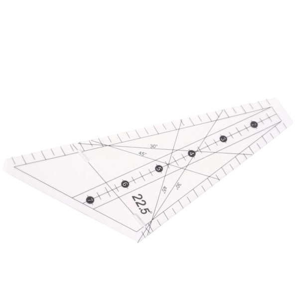 Quiltestang 22,5 grader Slot Design Transparent Plast Skræddersyning Lineal Værktøj til Syning DIY Håndværk12ft