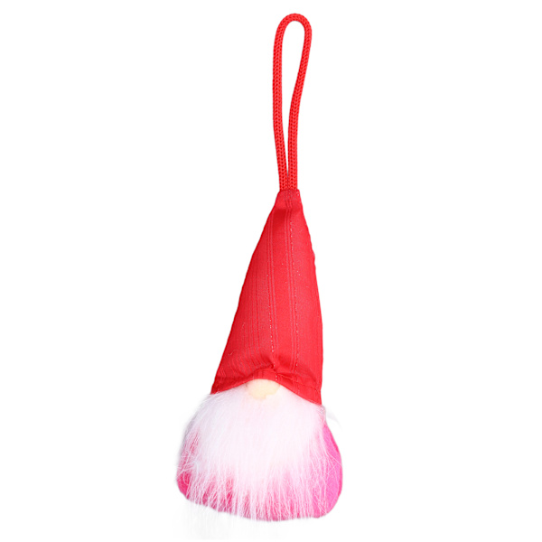 Gnome plyschprydnader Alla hjärtans dag festliga söta tomten hängande dockdekoration för trädöppen spisröd