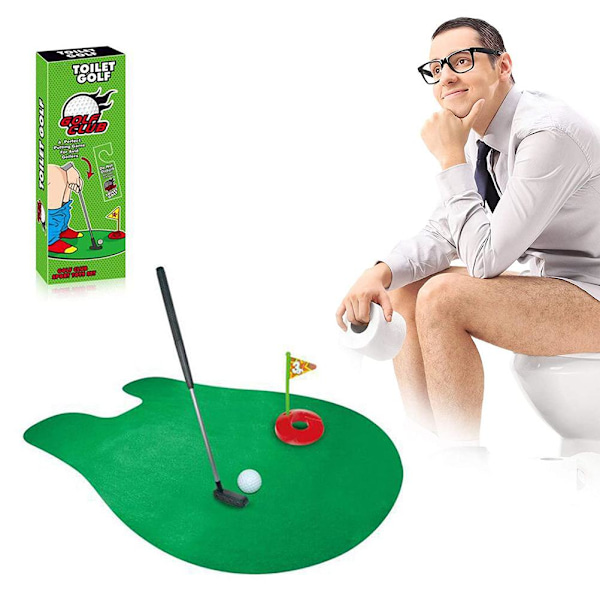 Toalettgolfset - Träna minigolf - Toalettbadrum - Roliga presenter för entusiaster