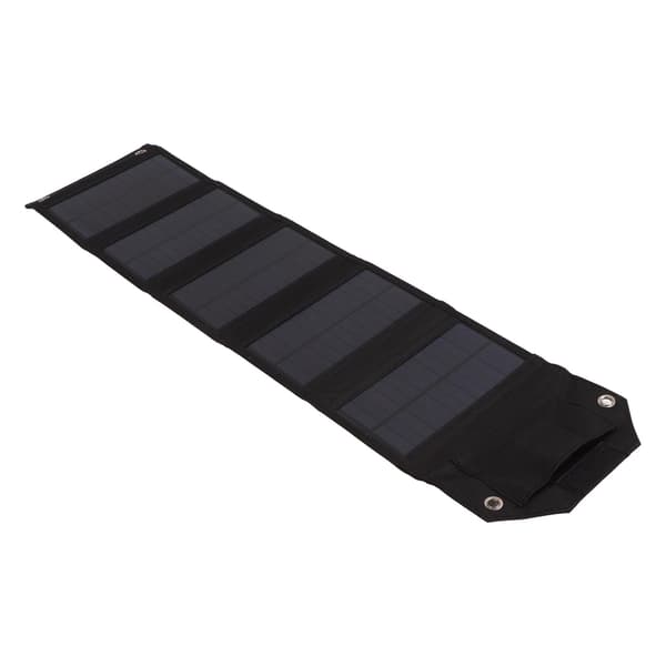 21W Solarlader 5V 3A Maks Bærbar Sammenleggbar Solcellepanel Lader for Camping IP67 Vanntett ETFE Strøm Nødpanel SPB5Z B Svart