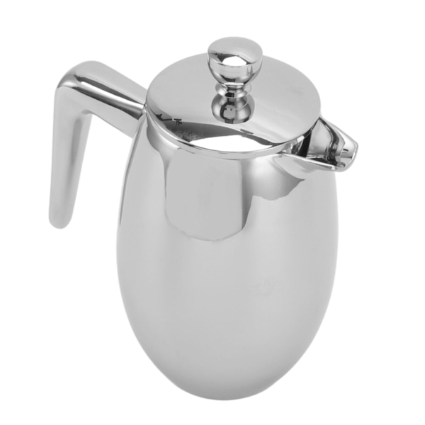 Fransk press 304 rostfritt stål dubbla lager U-formad mun handbryggning tekanna för hem 350ml