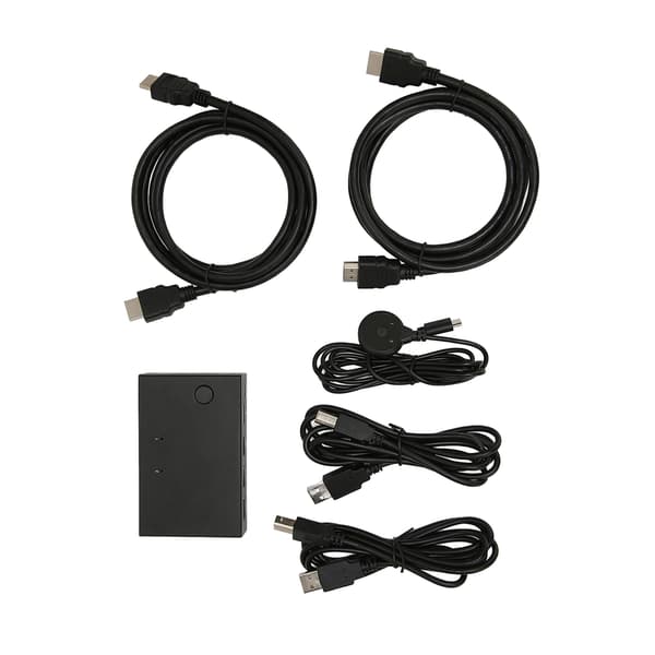 KVM Switch 2 Port Plug and Play USB HUB 4K 30Hz HD Multimedia Interface KVM Switch til PC Printer Mus Tastatur