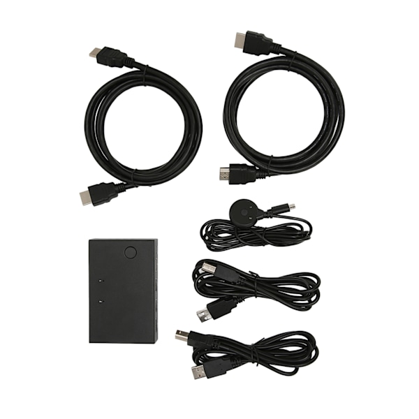 KVM-switch 2 portar Plug and Play USB HUB 4K 30Hz HD Multimedia Interface KVM-switch för PC-skrivare Mus Tangentbord