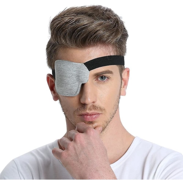 3D lysegrå øyelapp for behandling av lat øye, amblyopi og strabismus i høyre øye