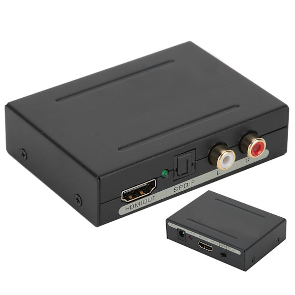 HDMI-äänenpoistolaite HDMI-HDMI SPDIF optiseen RCA L/R -ääniliittimeen sovitin 100-240 V EU-pistoke