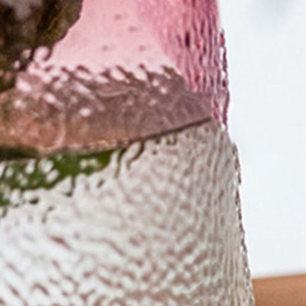 Vas Attraktiv Dekorativ Glasmaterial Stabil Bas 9,5x9x18cm Minimalistisk Stil Vas Prydnad för Hem Röd