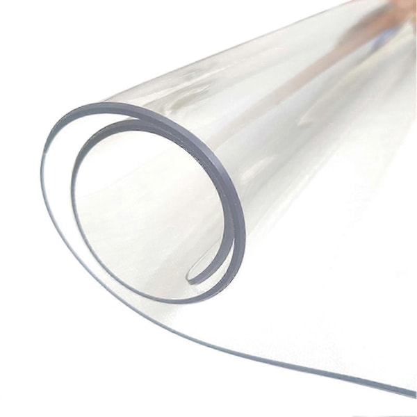 5 Kokoa Kirkas PVC Pöytäliinan Suoja Pyöreä PVC Pöytäliina 2.0mm Paksu Työpöydän Alusta Matto Vedenpitävä Vinyyli Pöydän Suoja 70cm