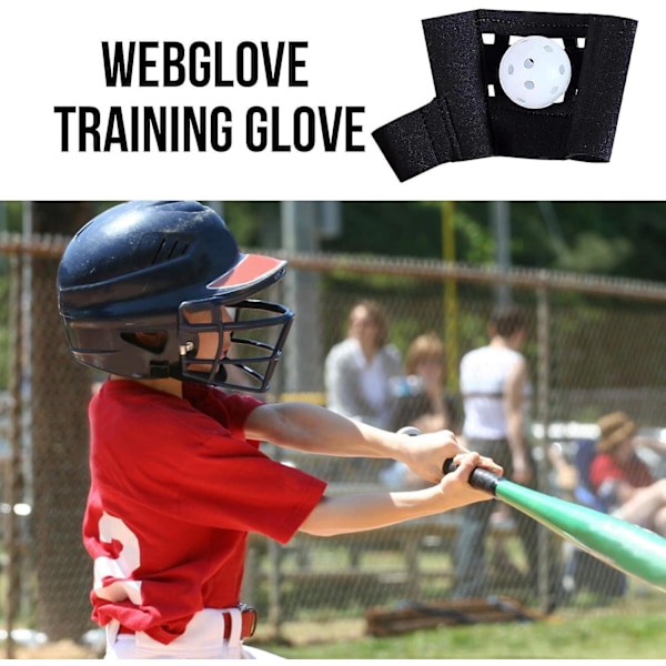 Mini Baseballträning - Softbollträning för pojkar - Universell bollspelsträning för vuxna, tonåringar, barn, flickor för baseball, svart