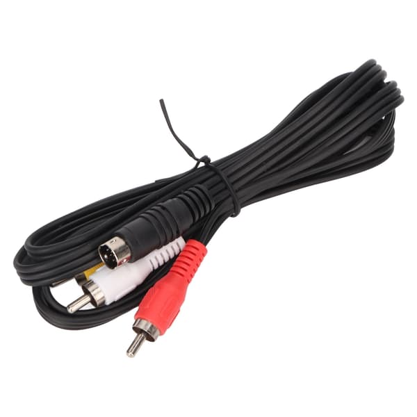 Mini DIN 7-pin til 3 RCA-kabel 7-pin Mini DIN hannplugg til 3 RCA hannplugg videoadapterkabel rød gul og hvit 1,5 m