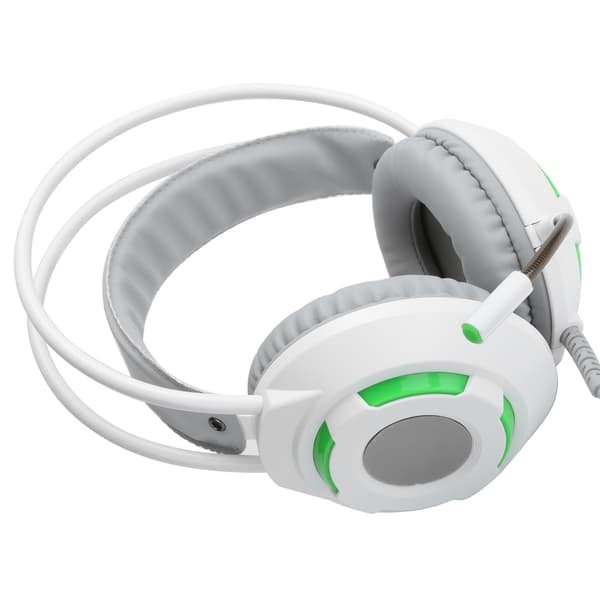 AJAZZ Over-Ear Hovedtelefoner 7.1 Stereo Lyd Støjreducerende Kablet Headset med USB-interface Hvid