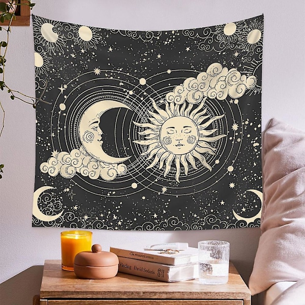 1 st Väggbonad Tyg Väggdekor Sovrum Bohemisk Väggbonad Psykedelisk Mandala Väggbonad för Vardagsrum Sovsal (150*200CM)