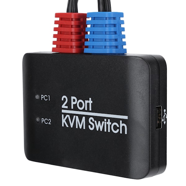 2-porttinen KVM-kytkin USB 2.0 HDMI -kytkin Windows/IOS/OS X/Linux/Netware/Unix/Android -käyttöjärjestelmille