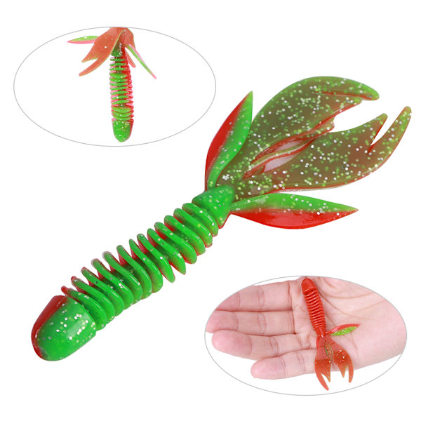 AR37 80mm 2,3g Fiske Mjukmaskbete Konstgjorda bladsvanssimuleringsbetetillbehör5# Röd Grön