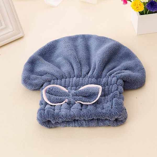 2 Pak Ultra Absorberende Mikrofiber Hår Tørre Hætter Bløde Hurtig Tørrende Turban Håndklæder til Kvinder og Piger