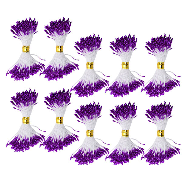 900 stk. Blomsterstøv lilla gips kunstig bukett dekor håndlagde håndverk tilbehør 1 mm (#2)