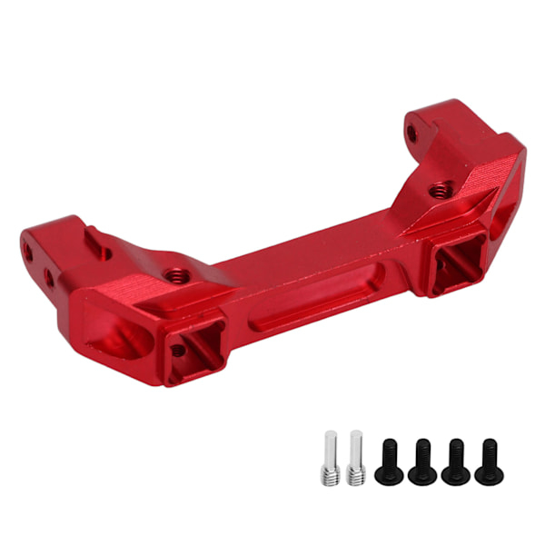 RC Front Bumper Mount Beskyttende Aluminiumlegering RC Bil Bumper Brakett for Traxxas 1/10 Crawler Rød