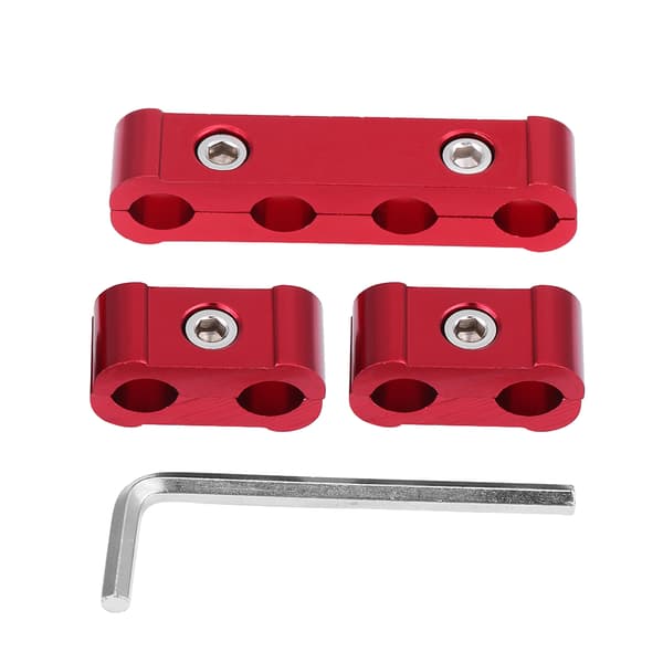 12 stk. Aluminium Legering Tændrørskabel Separator 8mm 9mm 10mm Motor Kabeldeler (Rød)