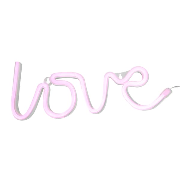 Multifunksjonelt hjerteformet neonskilt, rosa LED-neonlys for julefest og bryllup