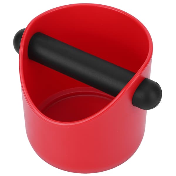 Minikaffebehållare Halkfri Rak Port Hushållsslipbehållare Knock Bin Box (Röd)