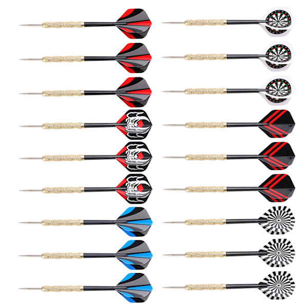 18 st Professional Steel Tip Dart Flight Steel Tip Dart med Nice Flights Indoor Fitness