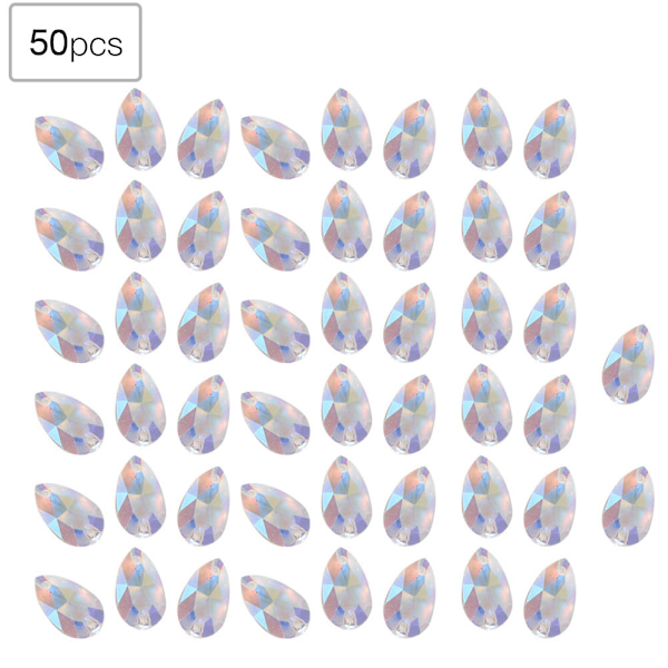 50 stk. AB Rhinestones Krystal Glas Diamant Bryllup DIY Dekor Smykkefremstilling Materialer Type A