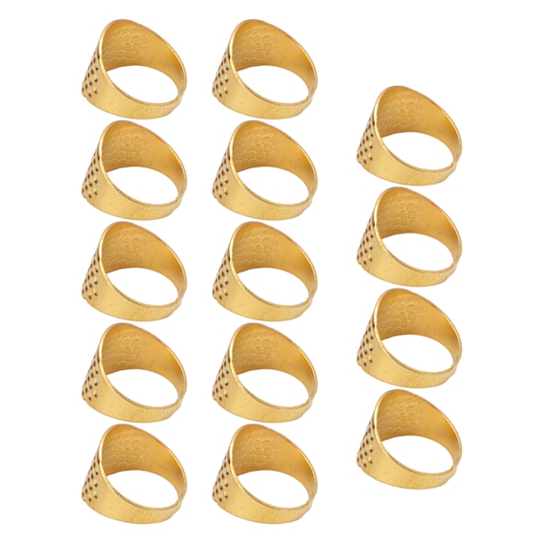 Ring Fingerborg Rund Guld Justerbar Storlek Koppar Sömnad Reparation Handgjord Ring Fingerborg Symaskiner Tillbehör
