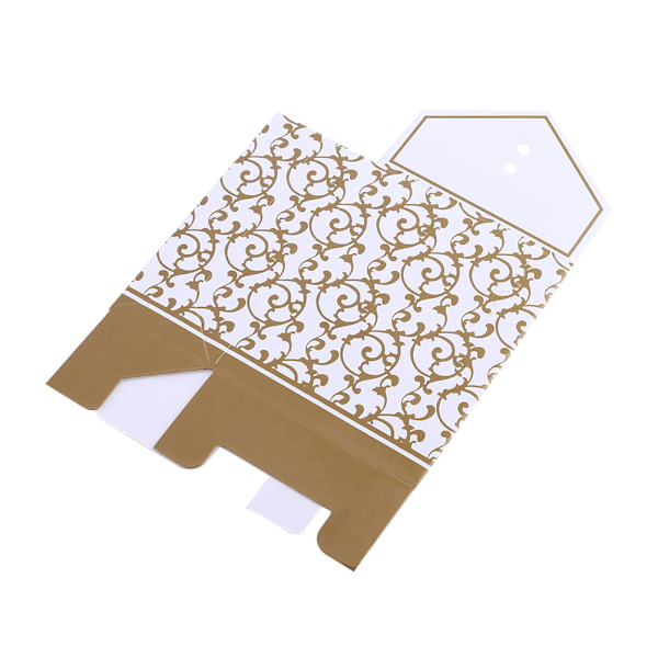 10 STK Sweet Wedding Party Favor Ribbon Gaveposer Candy Paper Boxes Gloden