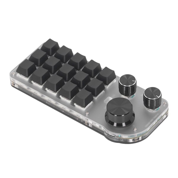 15 tangenter 3 knappar programmerbar knappsats trådbunden USB trådlös Bluetooth blå switch mini makro mekaniskt spelande tangentbord