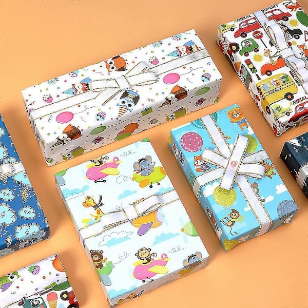 Presentpapper Barn Presentpapper 12 Ark 50 * 70cm Jul Presentpapper C
