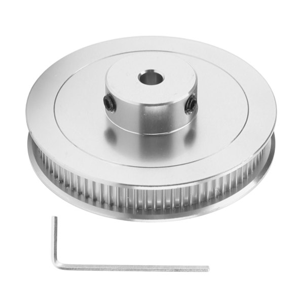 Synkronhjul 80T 5mm GT2 kuggremskiva i legerat stål för 3D-skrivare CNC-svarv silver