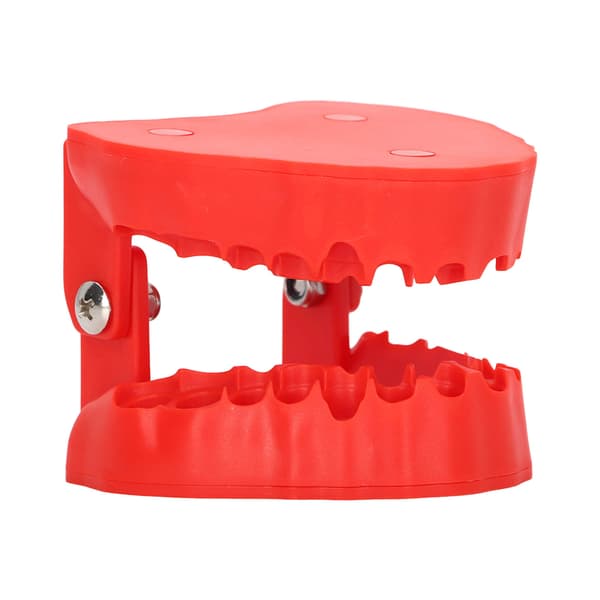 Tandprotese borebitsholder 28 borebits organizer Bærbar tandprotese bitsholder med magnet rød