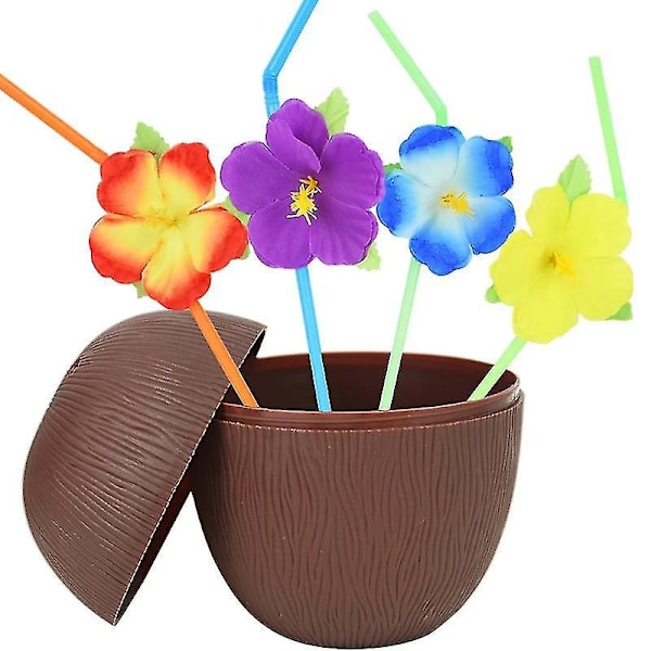 12 kpl Havaiji-juhlat Kookos Ananas Kupit Luau Juhlat Kesä Ranta Juhlat Syntymäpäivä Havaiji-juhlat T-B10