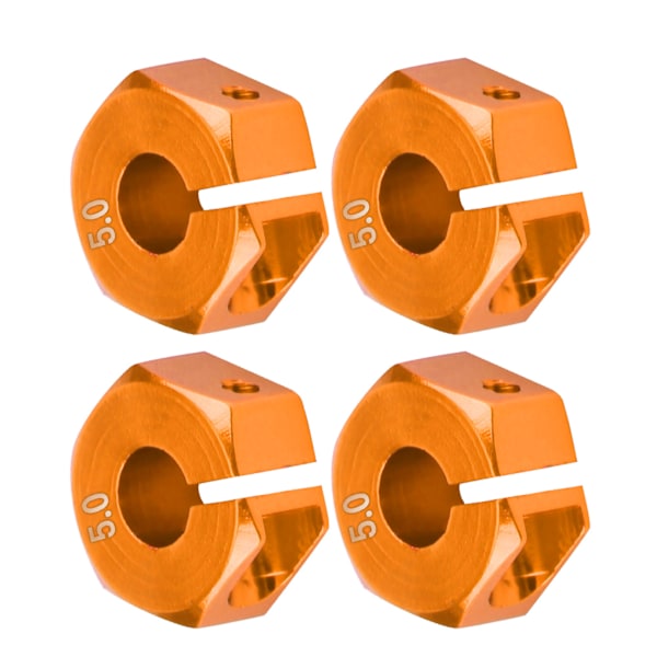 12mm Universal Wheel Hex Hub Adapter for HSP Sakura 1/10 Scale RC Car (5mm, Golden orange)
