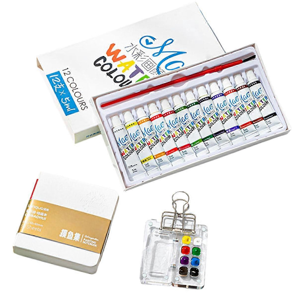 Rejseklar Malepalet Bundle, Mini Rejse Malepalet Akryl, C