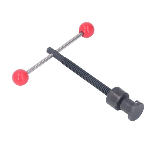 Bänkskruv T-form skruvklämma stål starkt lager tydlig gänga manuell bänkskruv klämma för snickeri T12 X 180mm