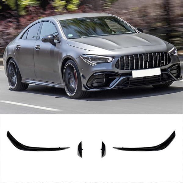 Frontkofangerspoiler til CLA45 C118 2020 2021 Glanssorte kofangerspoilere Black