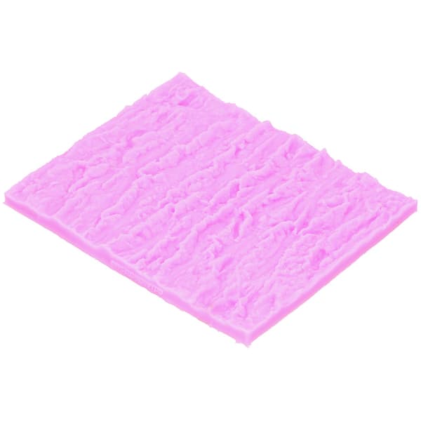 Trädbark Textur Silikonform Tårtfondant Spetsform Avtrycksmatta Dekorationsmaterial Rosa