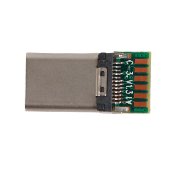12-bens loddetype C-stik USB3.1-konverter hanstik-kabeladapter PCB 56k modstand