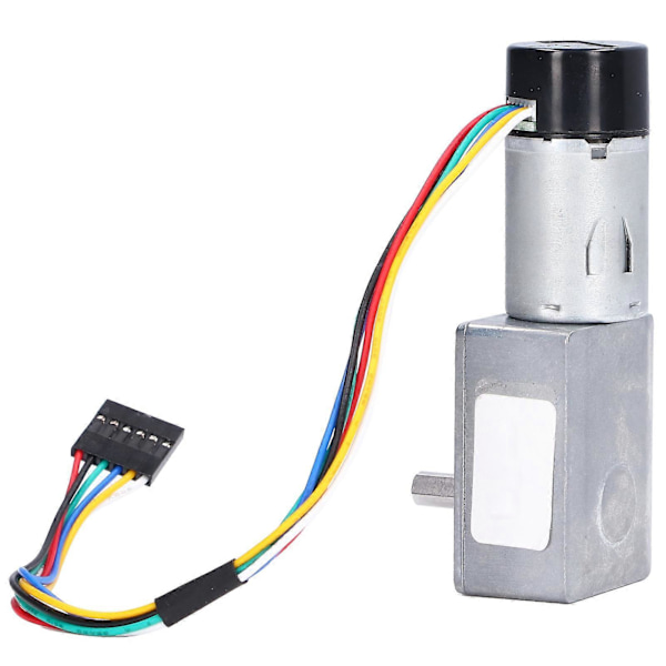 Høj Torsions Snekkegear Motor Fuld Metal Selvlåsende Encoder Reduktionsmotor Enkelt Aksel 18RPM DC12V