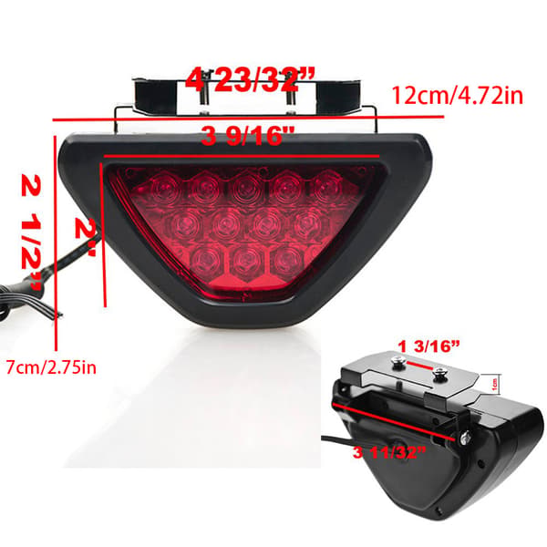 Bil F1 Racing Baglygte 12LED Bremselys
