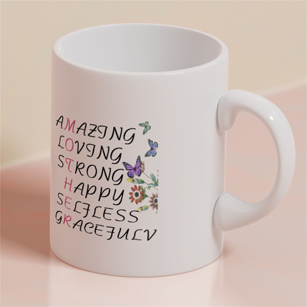 Word Keramisk Krus Minimalistisk Bred Mund Word Kaffe Krus til Spil Tema 8.1x8.1x9.5cm CCP324