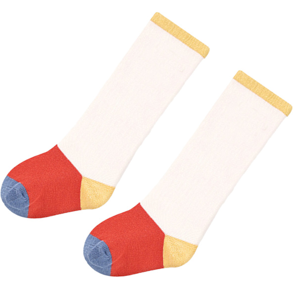 Spädbarnsstrumpor med tecknat björnmönster, bra andningsförmåga, unisex strumpor till baby i mitten av vaden för höst och vår S