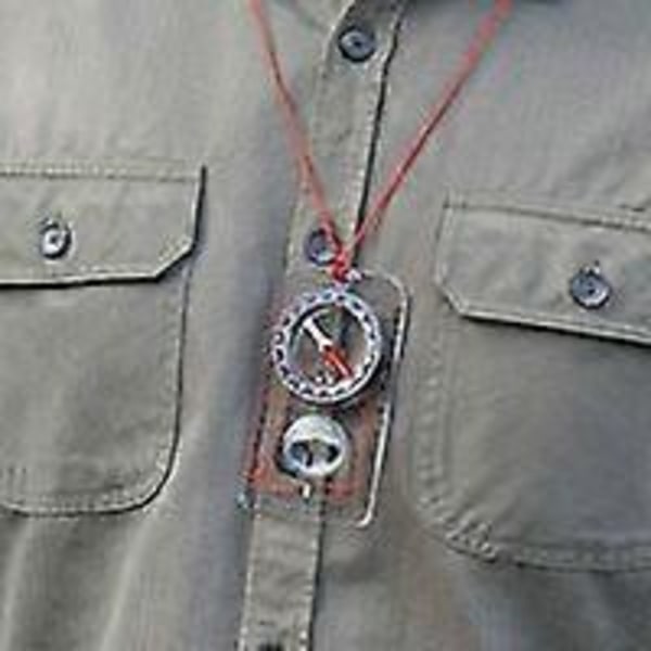 Navigationskompass Vandringskompass (11,5 x 5,5 cm) vit, en styck