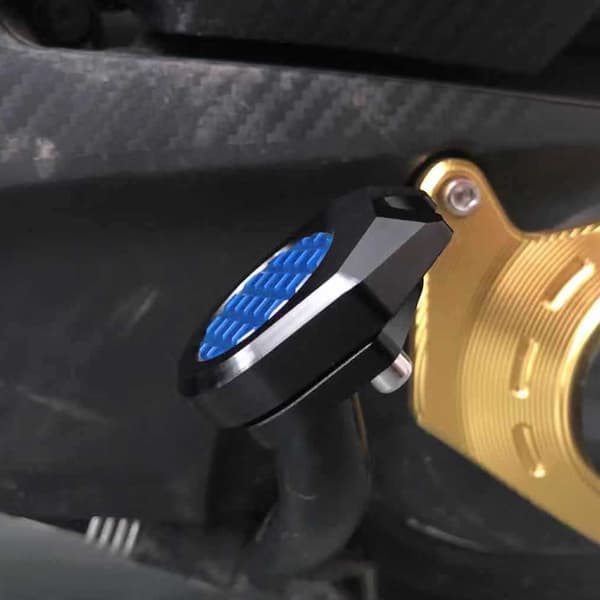 Broms Modifierad Extra Fotkudde Förlängningsplatta Passar för Yamaha NMAX155 NVX155 XMAX300 Blå