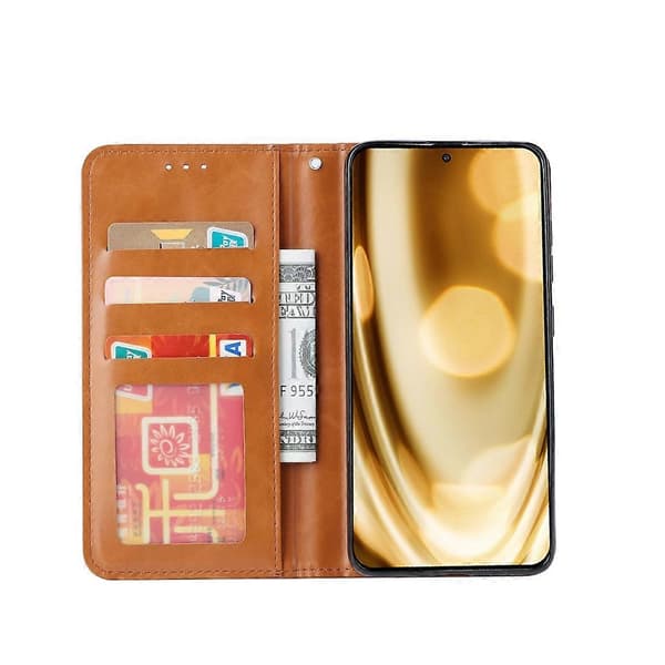 Samsung Galaxy Note20 Ultra -nahkakotelo, jossa on valokuvakehys, pidike, korttipaikat ja lompakko Black